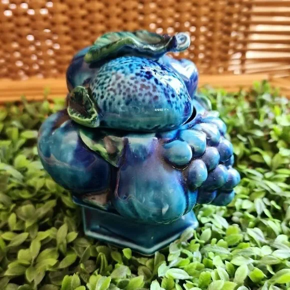 Vintage Inarco Indigo Blue Lidded Preserves Jar - Picture 6 of 17